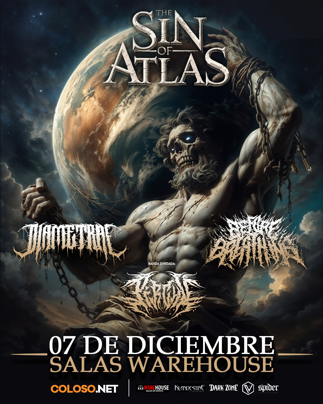 The Sin of Atlas, una dosis intensa de metalcore este 7 de diciembre en salas Warehouse