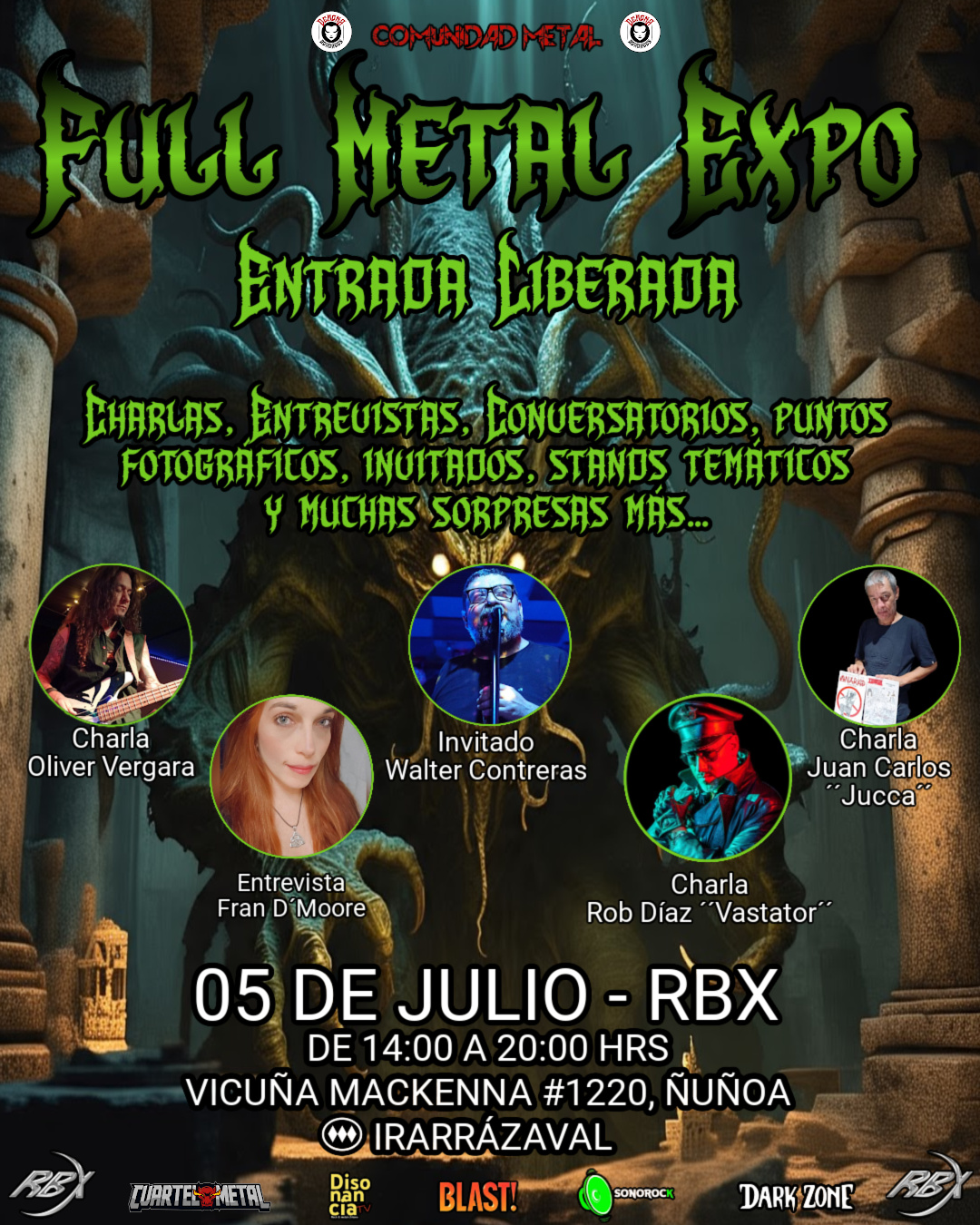 Se viene la Full Metal Expo en Sala RBX: Charlas, cultura y emprendedores