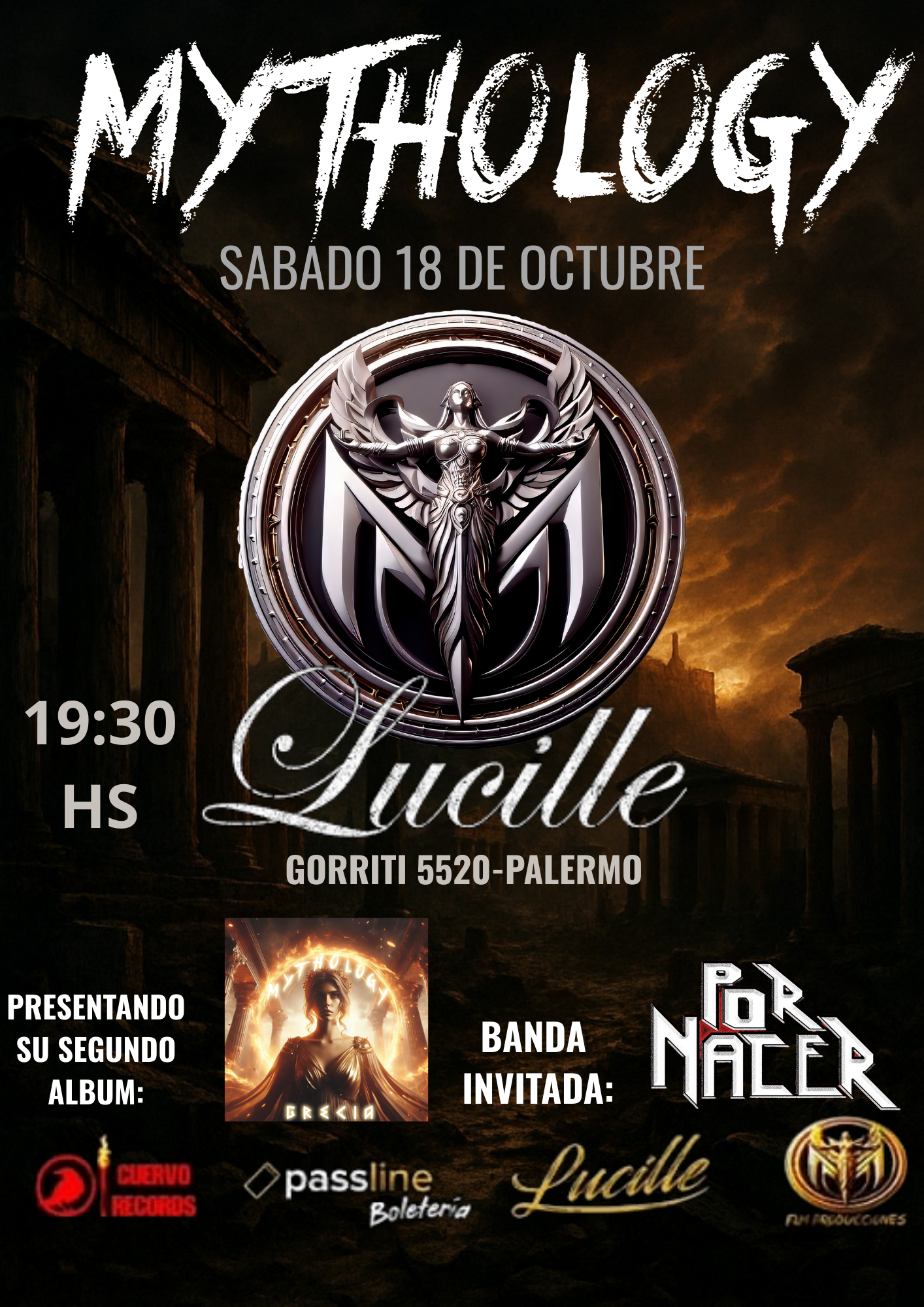 Mythology presenta “Grecia” en Lucille, Argentina