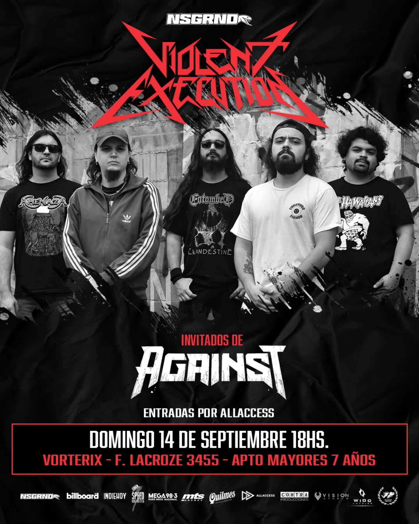 Violent Execution acompañará a Against en la presentación oficial de su nuevo disco “Tradición” en Buenos Aires