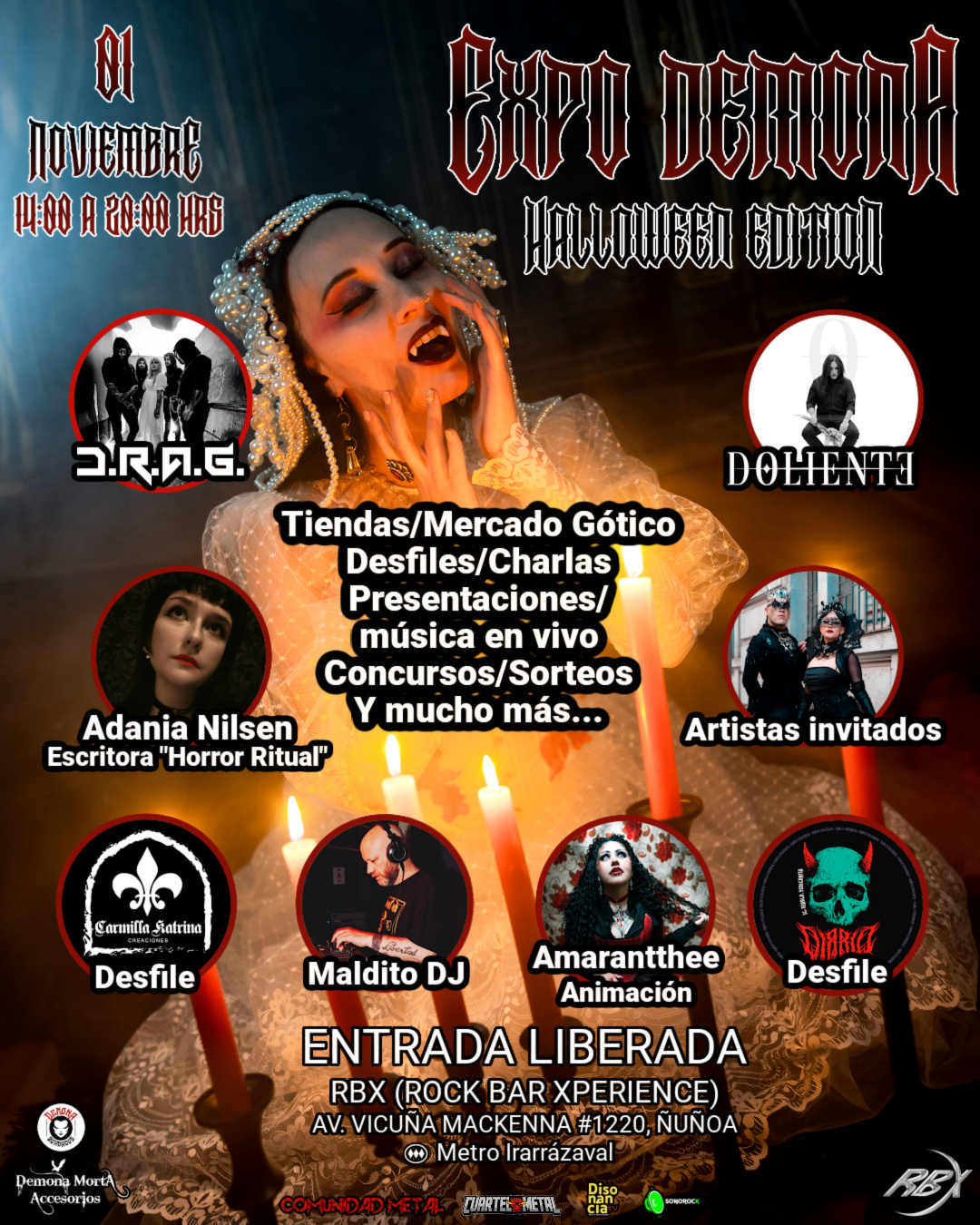 Expo Demona tiene nueva edición este 1 de noviembre en RBX